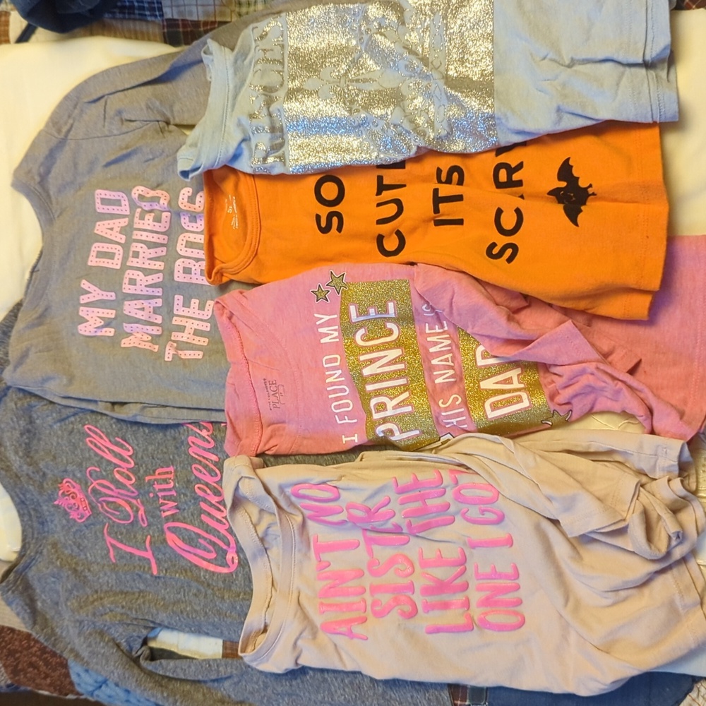 6 girl's sz5 long sleeve t-shirts